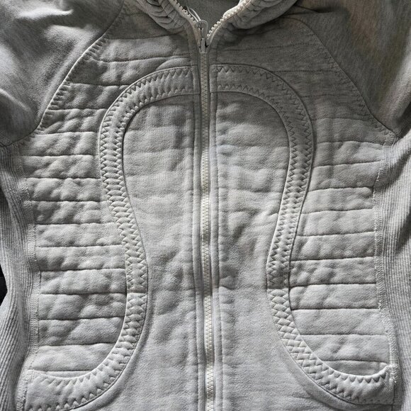 Lululemon Calm & Cozy Jacket - 6 Heathered White - Picture 7 of 10
